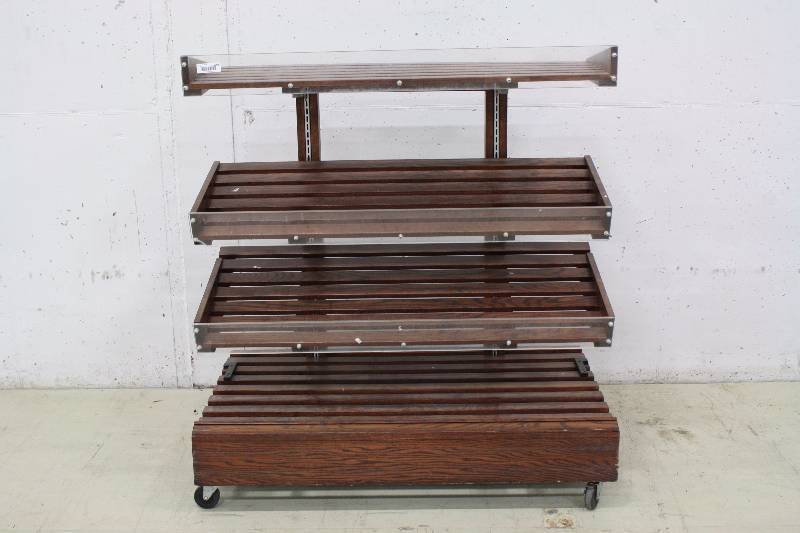 lot 96 image: Beautiful Heavy Duty Wood Retail Display