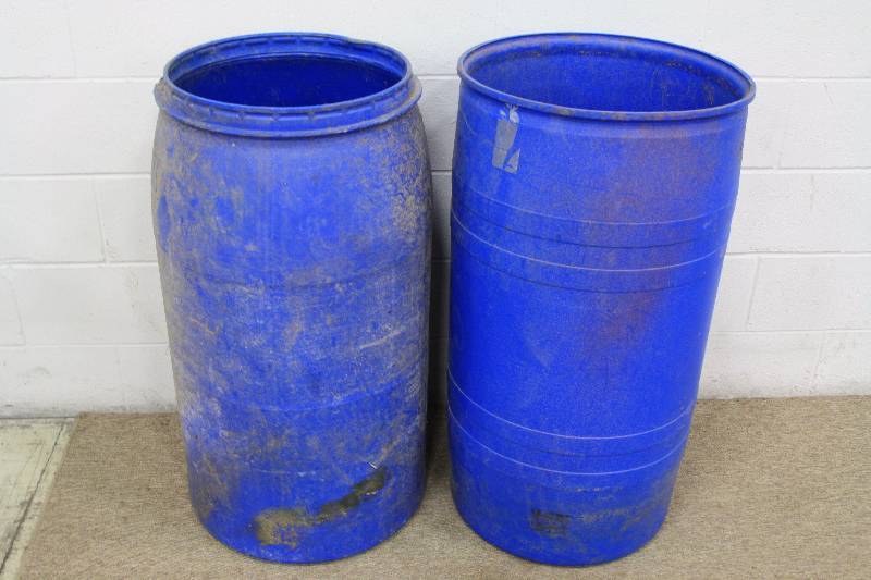 lot 110 image: 3ft Blue Barrels