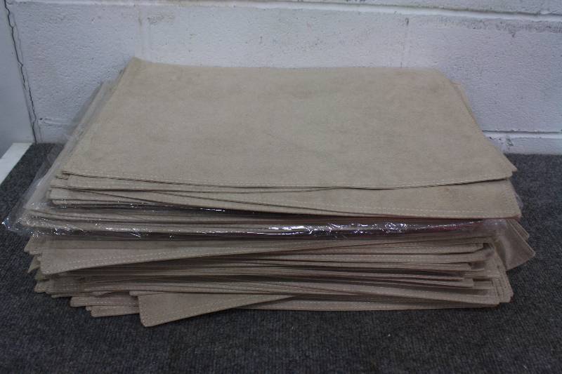 lot 150 image: Tan polyester placemats