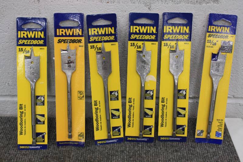 lot 107 image: Irwin Spade Bit Set  6 Qty - Brand New