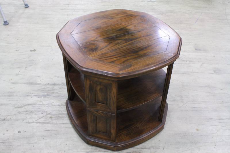 lot 235 image: Solid Wood End Table