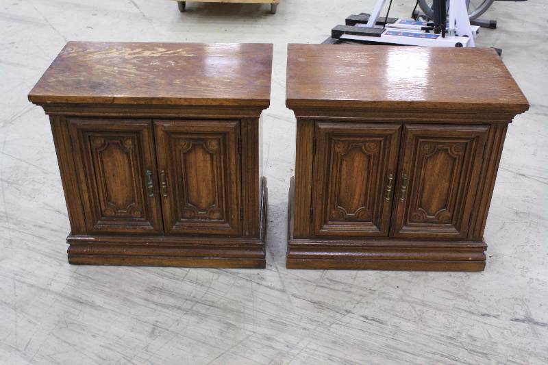 lot 231 image: Wood Side Tables