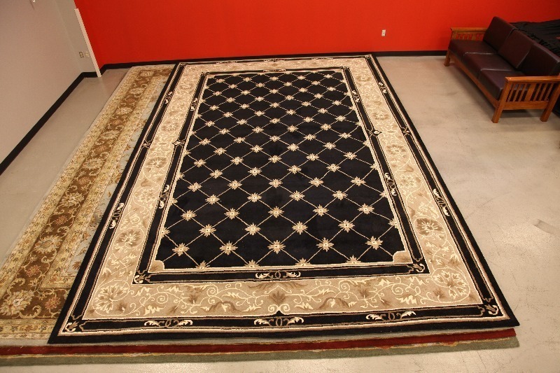 lot 6A image: Churchill 12 x 15 Large Area Rug BlackDesign