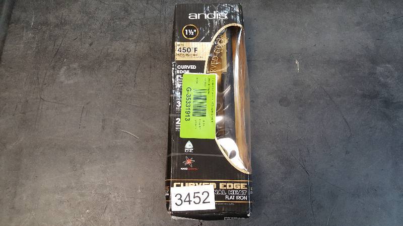 lot 3452 image: Andis Professional Curved Edge 1.5 Flat Iron
