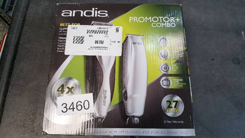 lot 3460 image: Andis Pro Motor 27pc Hair ClipperTrimmer Combo
