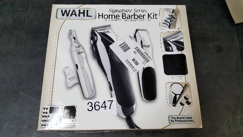 lot 3647 image: Wahl 30-Pc. Home Barber Kit