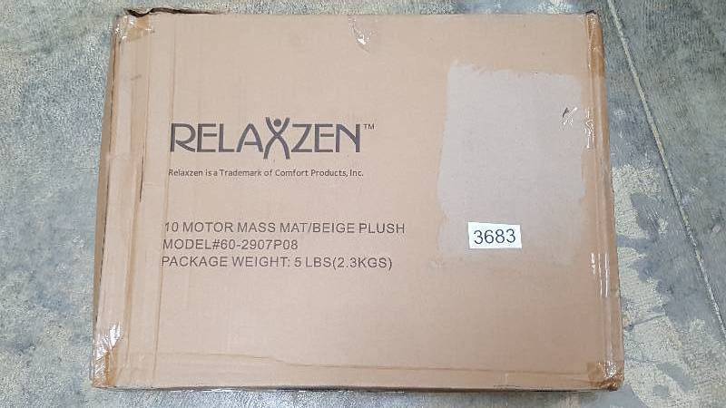 lot 3683 image: Comfort Products 10 Motor Massaging Mat