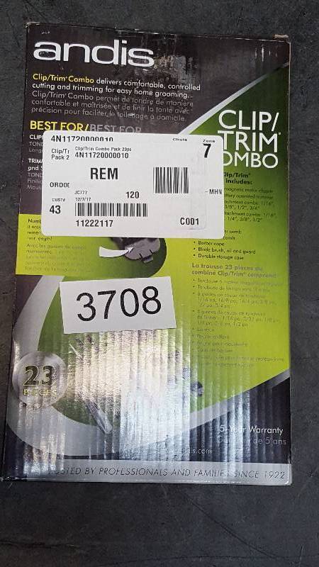 lot 3708 image: Andis 23-Pc. Hair Trim Set w Clipper