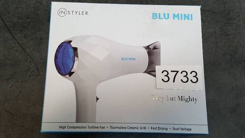 lot 3733 image: InStyler Blu Mini 1000 Watt Dryer