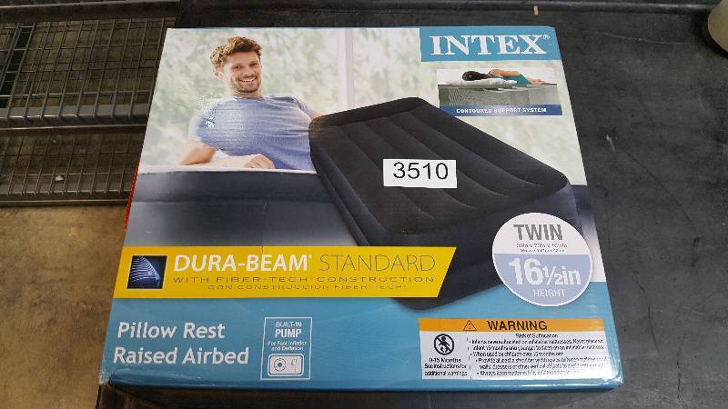 Intex Fiber-Tech Pillow-Rest Raised 16-12 Airbed - Twin