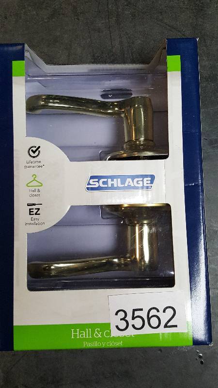 Schlage Passage Lever  Brass
