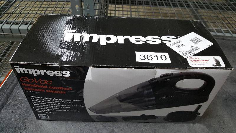 Impress GoVac Rechargeable Cordless Handheld Vacuum