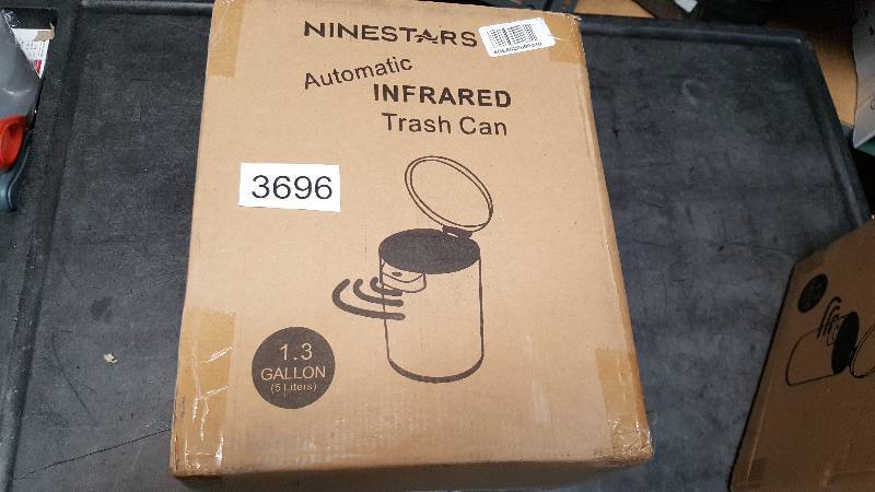 Nine Stars 1-Gallon Round Motion-Sensor Trash Can