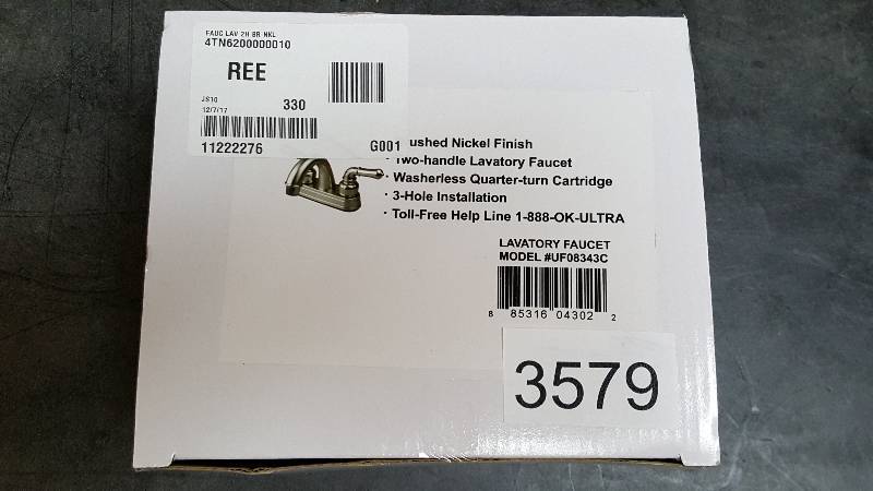 Ultra Faucets 2-Handle Bathroom Faucet - Nickel