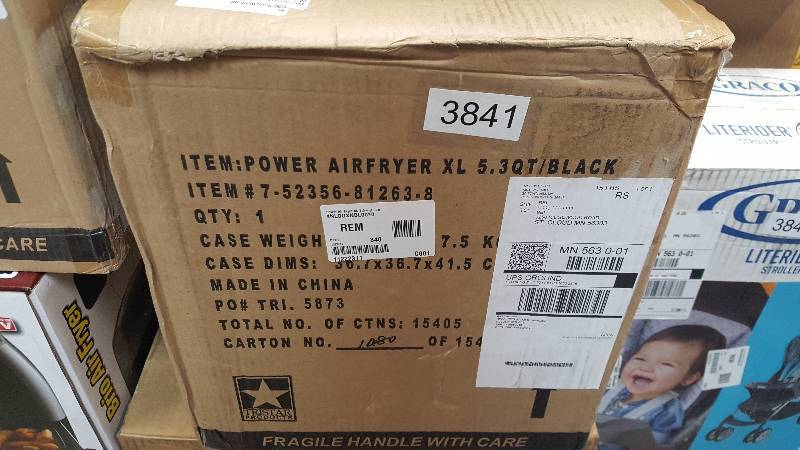 lot 3841 image: Power AirFryer XL - 5.3-Qt. - Black