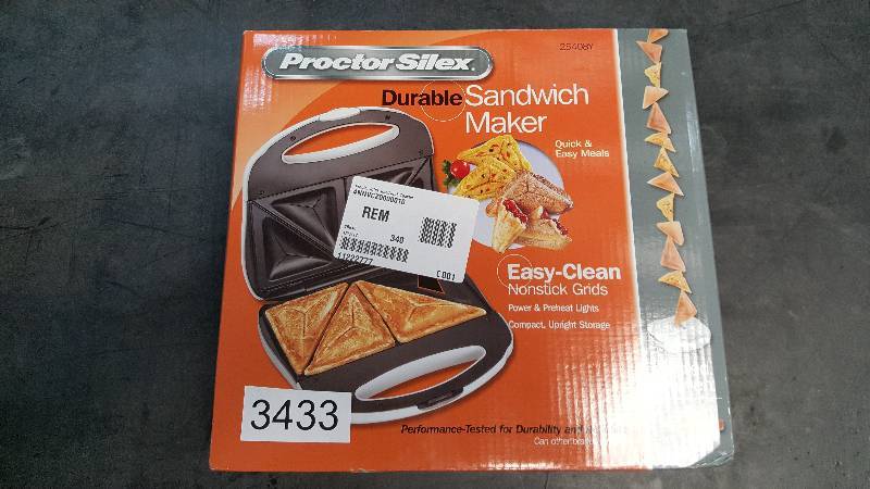 lot 3433 image: Proctor Silex Pocket Sandwich Maker