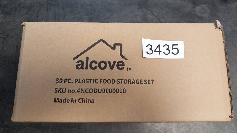 lot 3435 image: alcove 30-Pc. Plastic Food Storage Set