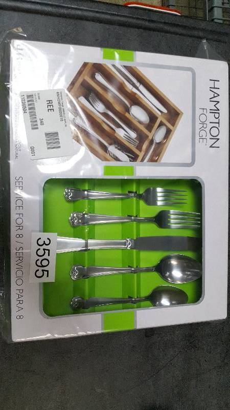 lot 3595 image: Hampton Forge Danielle 46-pc. 180 Flatware Set
