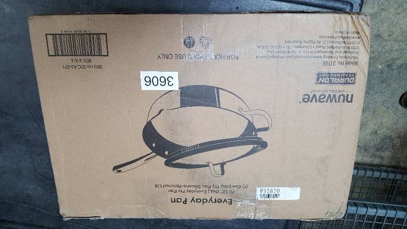lot 3606 image: NuWave 31188 12 Nonstick Stainless Steel Everyday Pan with Lid