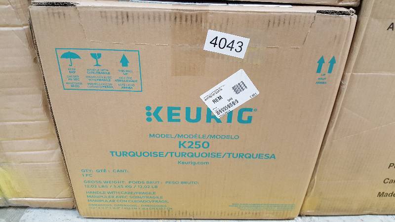 lot 4043 image: Keurig Plus Series K250 Brewing System - Turquoise