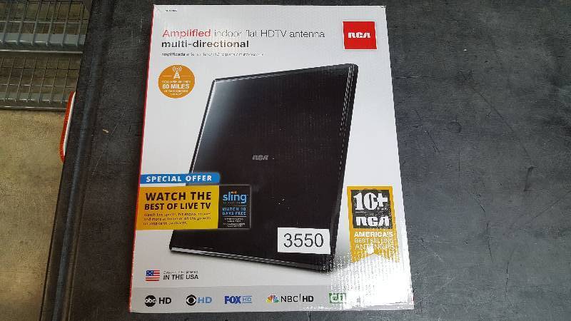 lot 3550 image: RCA Slim Digital Indoor TV Antenna