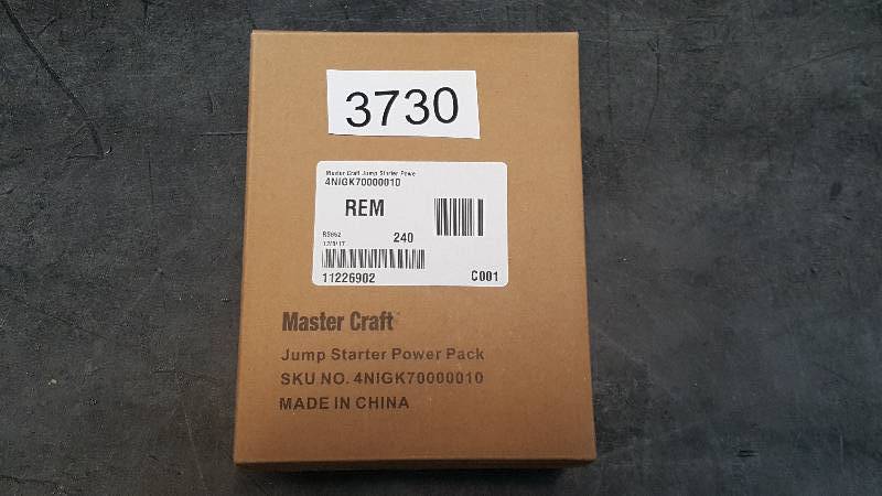 lot 3730 image: Master Craft Mini Jump Starter Power Pack