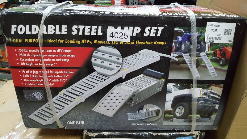 lot 4025 image: Larin 6ft Dual Purpose Steel Ramp Set