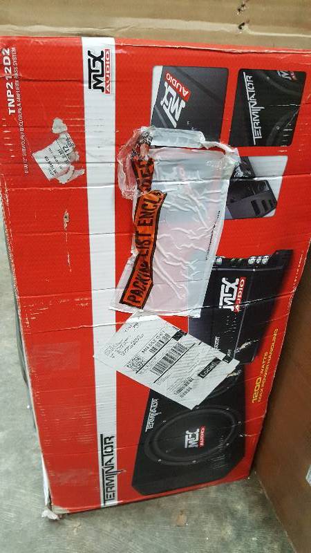 lot 4014 image: MTX Terminator 1200-Watt Dual Subwoofer and Amplifier Package