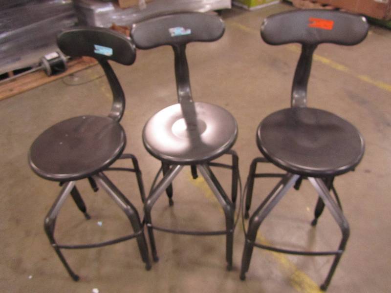 lot 80 image: Baxton Studio Architect Gunmetal Finished Metal Adjustable Bar Stool