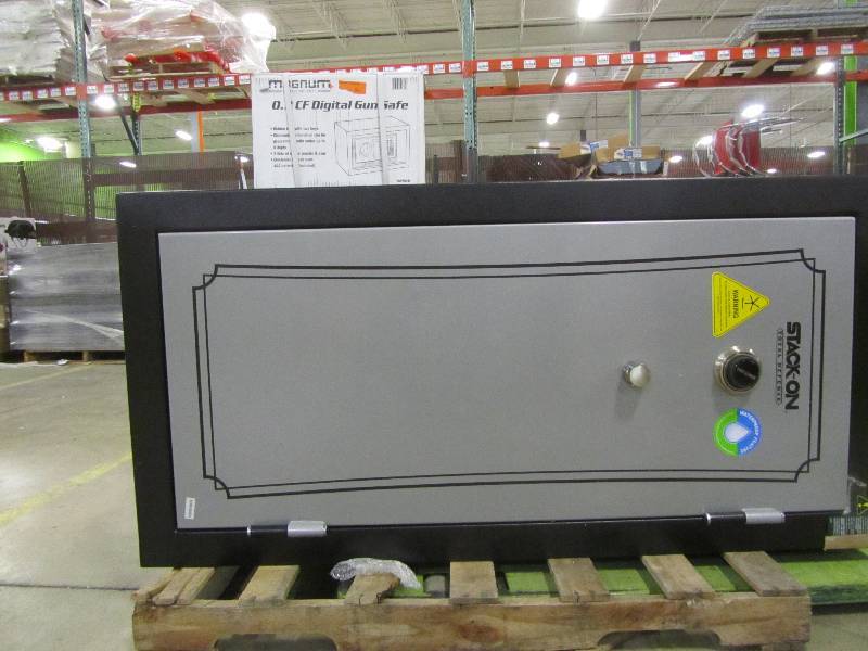 lot 84 image: Total Defense 40-Gun FireWaterproof Combination Lock Safe, Matte BlackSilver  MAGNUM Personal Electronic Security Safe