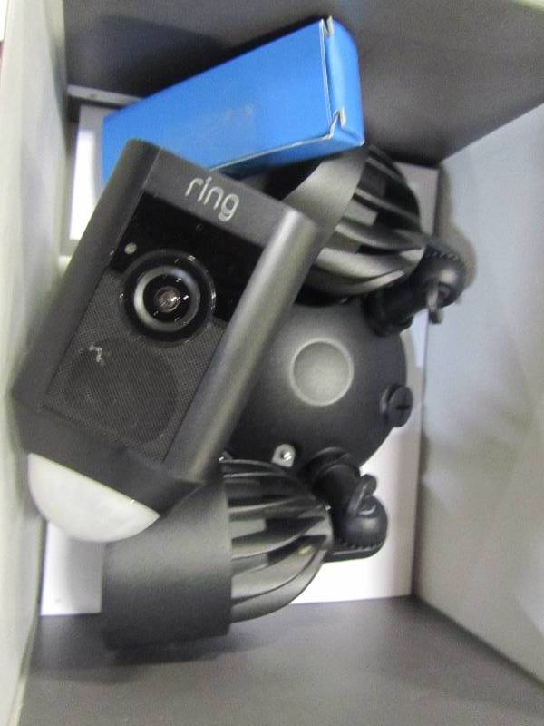 lot 89 image: Ring Outdoor Wi-Fi Cam with Motion Activated Floodlight, Black