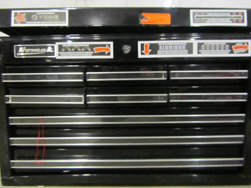 lot 4 image: Homak Professional 27 in. 9-Drawer Top Chest, Black