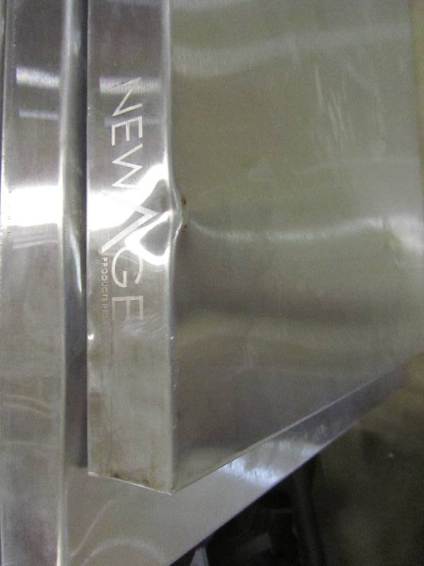 lot 9 image: Work bench slab -wood wrapped in steel. 84 X 24 (x3)