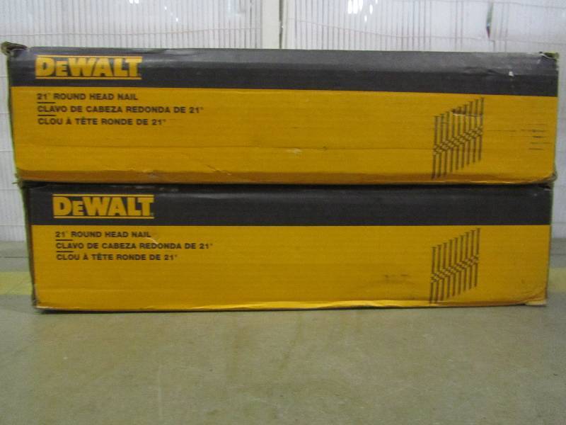 lot 28 image: DEWALT 3 in. x 0.131 in. Metal Framing Nails (2000-Pack) (x2)