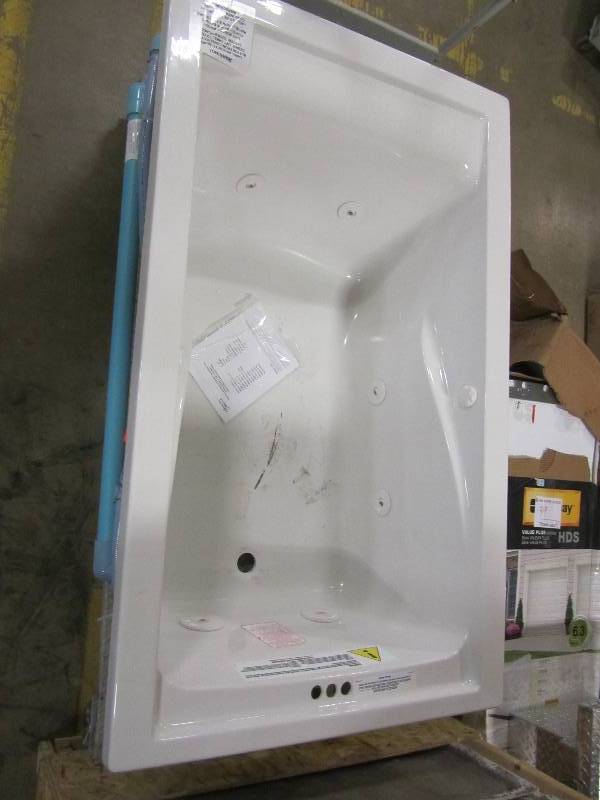 lot 43 image: American Standard EverClean 5 ft. x 36 in. Reversible Drain Whirlpool Tub in White