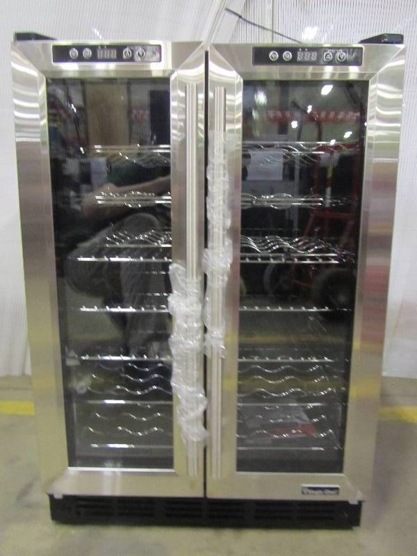 lot 59 image: Magic Chef Dual Zone 23.4 in. 42-Bottle 114 Can Wine and Beverage Cooler