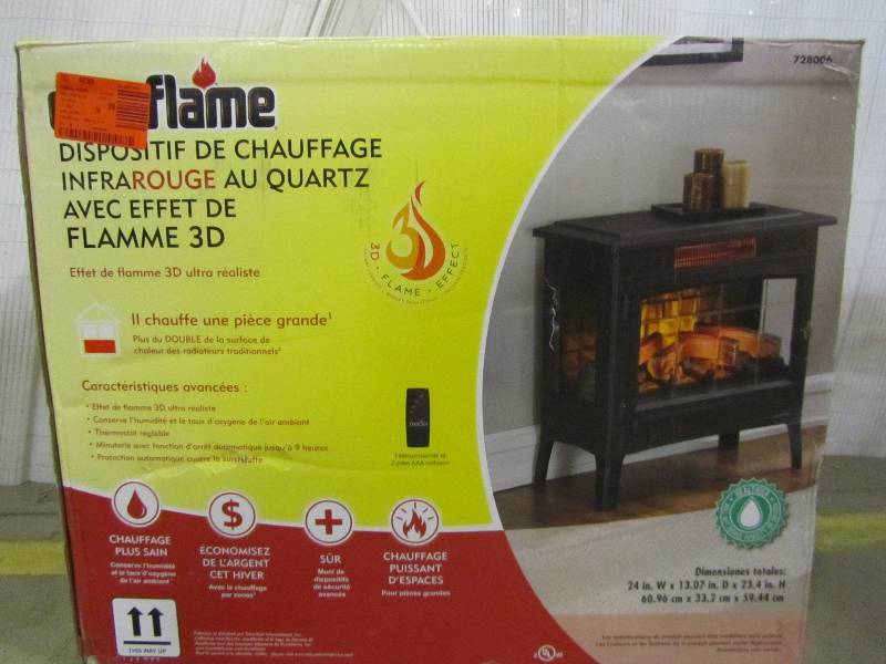 lot 68 image: Duraflame 1000 sq. ft. Infrared Quartz with 3D Flame Effect Electric Stove