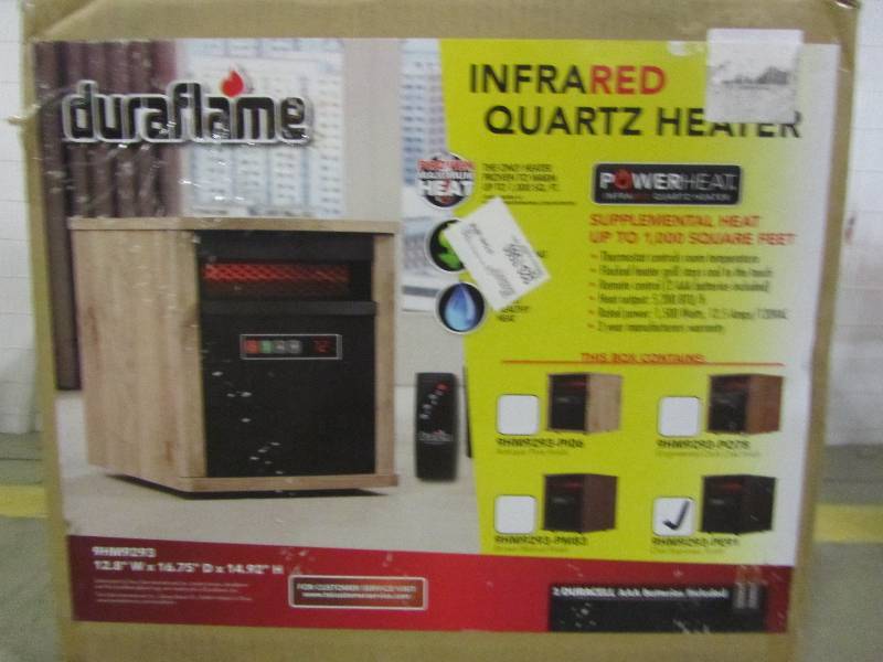 lot 69 image: Duraflame 1,500-Watt Electric Infrared Quartz Portable Heater
