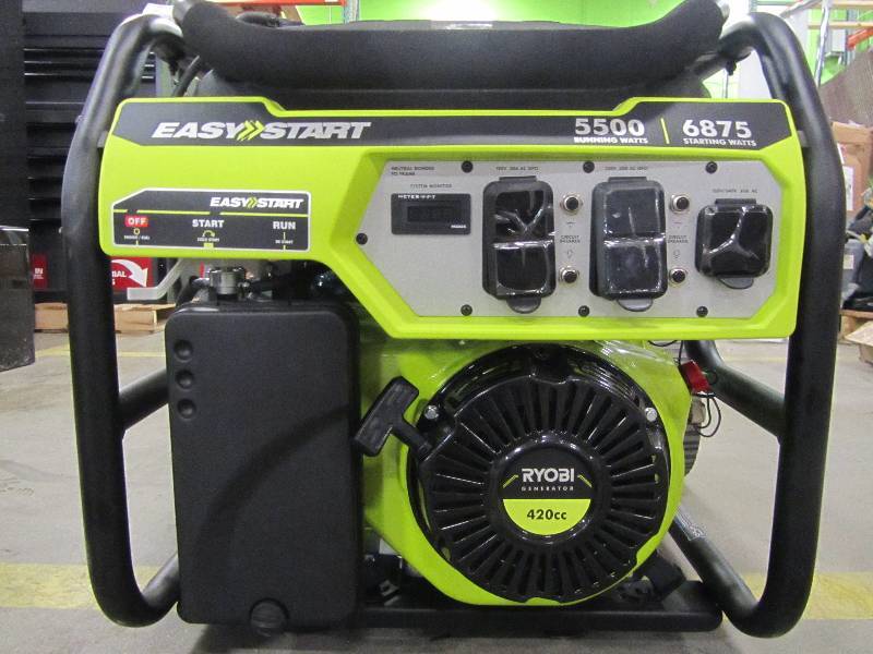 Ryobi 5,500-Watt Gasoline Powered Portable Generator | MN Home Outlet ...