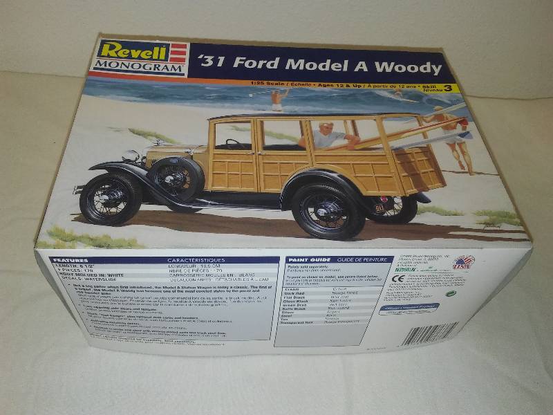 lot 12 image: NIB Revell Skill level 3, 1931 Ford Model A Woody, 85-7637, 37