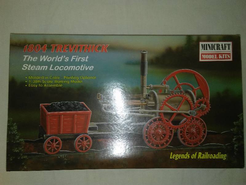 lot 65 image: NIB Minicraft 1804 Trevithick, Worlds first Steam Locomotive, Legends of Railroading
