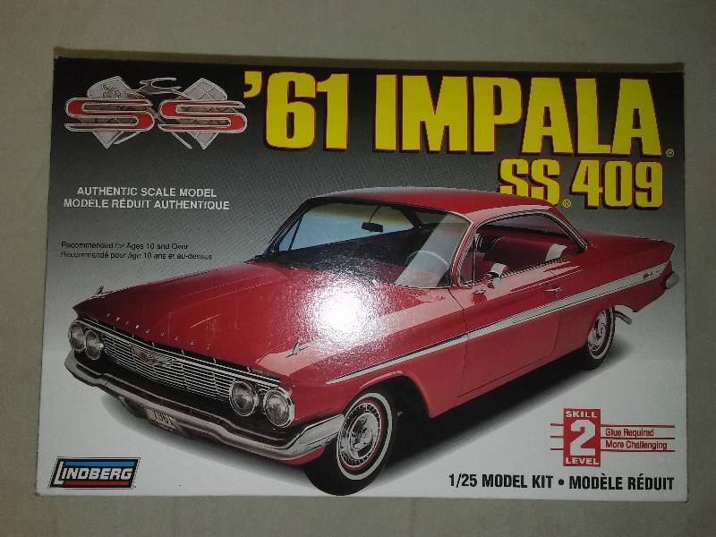 lot 85 image: NIB Lindberg, 1961, 61 Impala SS 409 Chevy Chevrolet, 72163 Factory Sealed