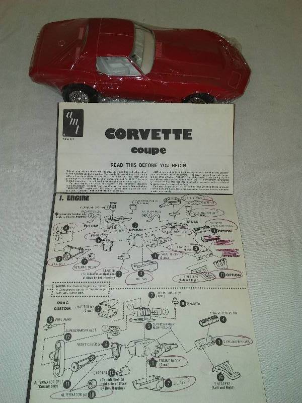 lot 110 image: AMT Chevy Corvette Coupe Stingray T 456 601 Red