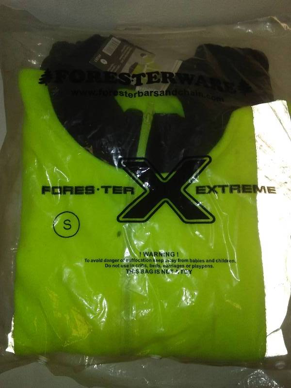 lot 21 image: Forester Ware Extreme Fleece Jacket, Fluorescent Yellow Hi-Vis Small