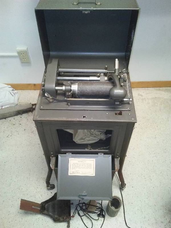 lot 51 image: Ediphone Edison made cylinder disk recorder and debur machine