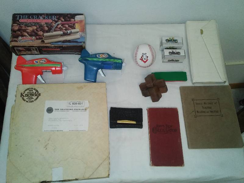 lot 60 image: Misc. Vintage Toys, Bridge, books, nutcracker