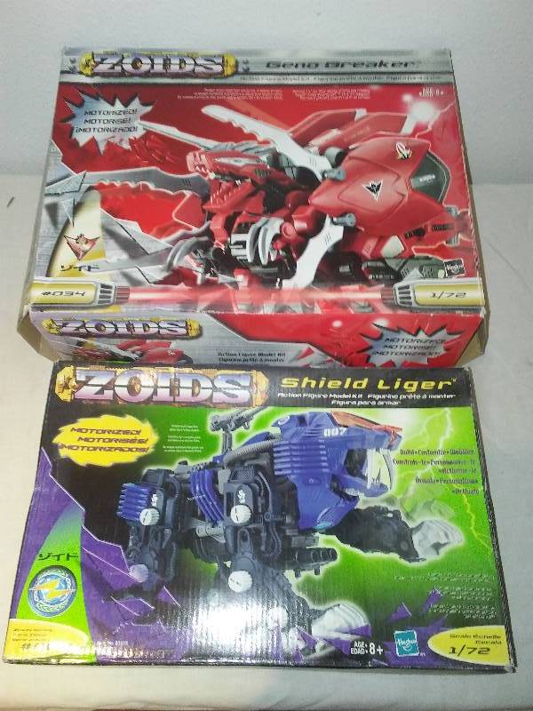 lot 100 image: NEW 2 Zoids NIB, 172 scale, Shield Liger, Geno Breaker