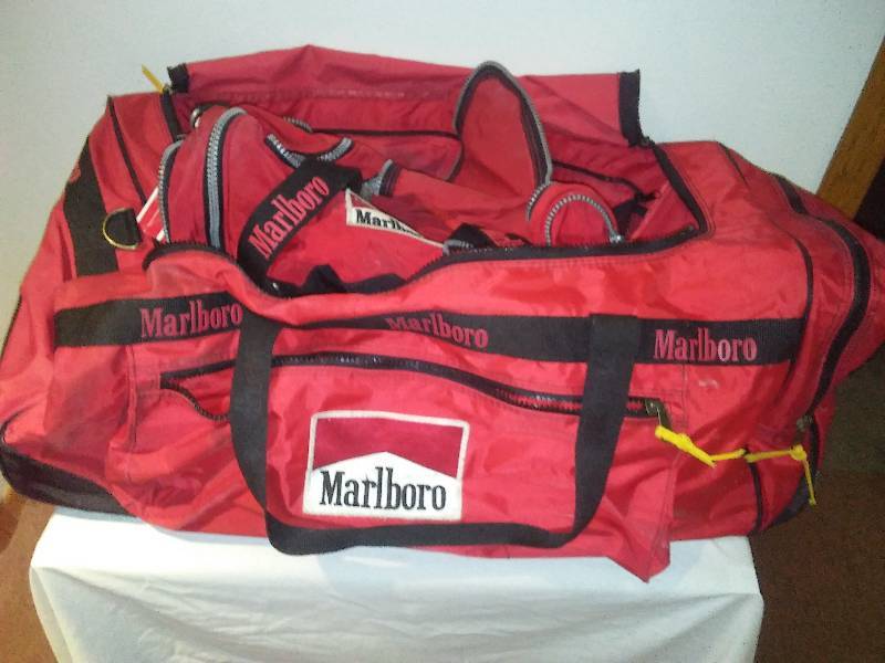 lot 148 image: 2 Marlboro Large Duffle Bags, Heavy Duty