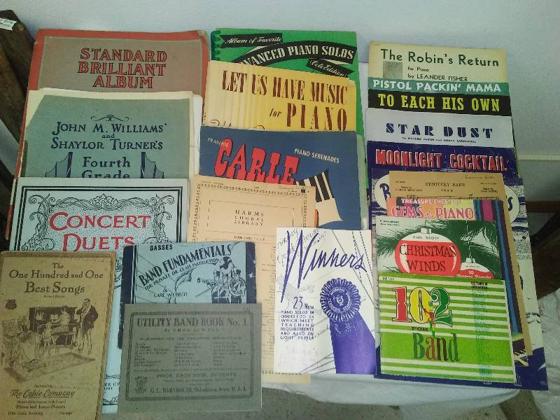 lot 90 image: Vintage Piano and Music Books