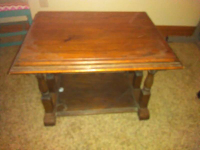 lot 56 image: Solid Wood Accent Table